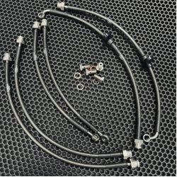 Комплект армированных тормозных шлангов для Haval H9 2017-2023 под лифт 25-50 мм (6 шт.)