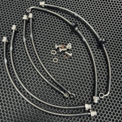 Комплект армированных тормозных шлангов для Haval H9 2017-2023 под лифт 25-50 мм (6 шт.)