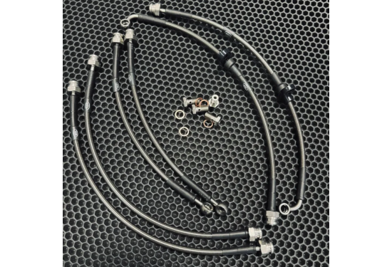 Комплект армированных тормозных шлангов для Haval H9 2017-2023 под лифт 25-50 мм (6 шт.)