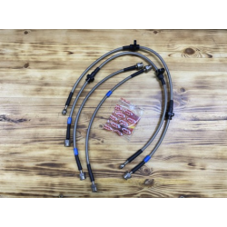 Комплект армированных тормозных шлангов для Mitsubishi L200 2006-2015 под лифт 25-50 мм (4 шт.)