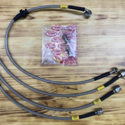 Комплект армированных тормозных шлангов для Suzuki Jimny 2014-2018 с ESC/ESP под лифт 25-50 мм (4 шт.)