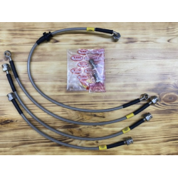 Комплект армированных тормозных шлангов для Suzuki Jimny 2014-2018 с ESC/ESP под лифт 25-50 мм (4 шт.)