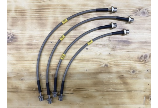 Комплект армированных тормозных шлангов для Toyota Hilux 2005-2015 под лифт 25-50 мм (4 шт.)