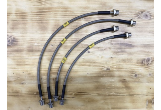 Комплект армированных тормозных шлангов для Toyota Hilux 2015-2024 под лифт 25-50 мм (4 шт.)