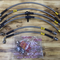 Комплект армированных тормозных шлангов для Toyota Land Cruiser 100 1998-2005 под лифт 25-50 мм (6 шт.)