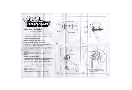 Болты- эксцентрики 12 мм Ironman для Renault Duster, Nissan X-Trail T30, Suzuki Vitara 1988-2005