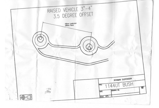 Кастор кит 2.5º-3.5º Ironman для Toyota Land Cruiser 71 / 76 / 78 / 79 под лифт 75-100 мм