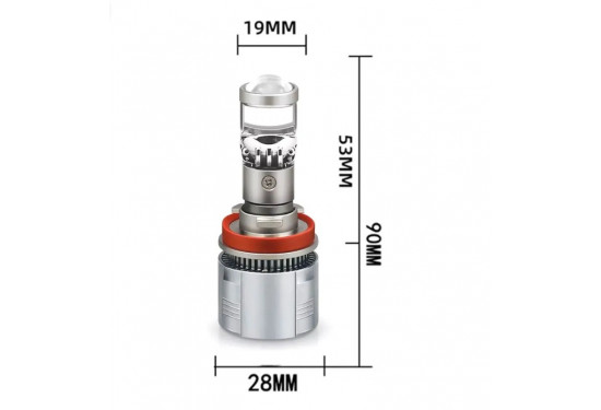 Светодиодные мини LED лампы линзы H8/H9/H11 35W 5000К