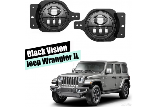 Светодиодные противотуманные LED фары для Jeep Wrangler JK 2007-2018