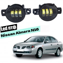 Светодиодные противотуманные LED фары для Nissan Almera N16 2002-2006