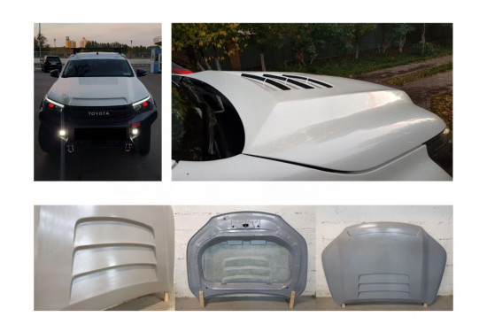 Пластиковый капот Toyota Hilux 2015+