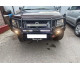 Бампер силовой передний OJ серии "ТРОФИ" для Nissan Navara D40 / Pathfinder R51 2010-2015 с кенгурином и противотуманными фарами