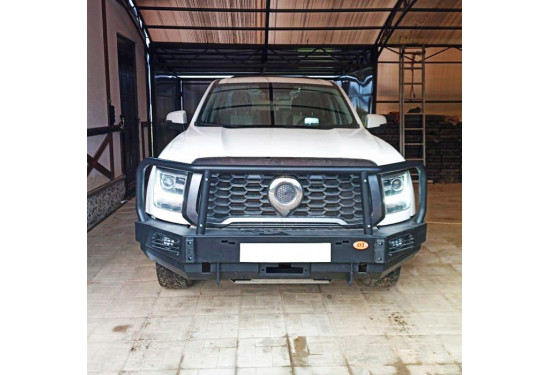 Бампер силовой передний OJ серии "ТУРИЗМ" для Great Wall Poer KingKong 2021+ с кенгурином