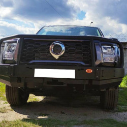 Бампер силовой передний OJ серии "ТУРИЗМ" для Great Wall Poer KingKong 2021+ с кенгурином