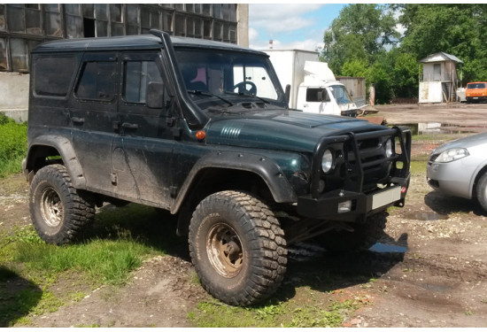 Бампер силовой передний OJ серии "ТРОФИ" для УАЗ Хантер и УАЗ 469/3151 с местами под ПТФ