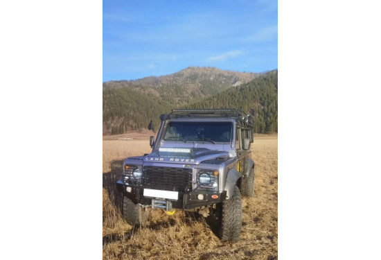 Бампер силовой передний OJ серии "ТРОФИ" для Land Rover Defender 90/110 с противотуманными фарами
