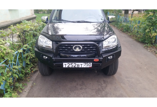 Бампер силовой передний OJ серии "ТРОФИ" для Great Wall Wingle 5 2011-2016 с местами под ПТФ