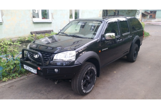 Бампер силовой передний OJ серии "ТРОФИ" для Great Wall Wingle 5 2011-2016 с местами под ПТФ