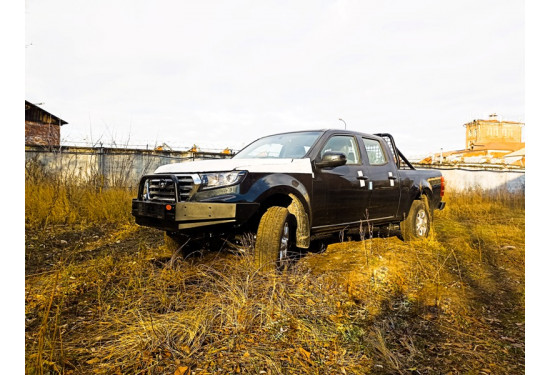 Бампер силовой передний OJ серии "ТРОФИ" для Great Wall Wingle 7 2018+ с местами под ПТФ