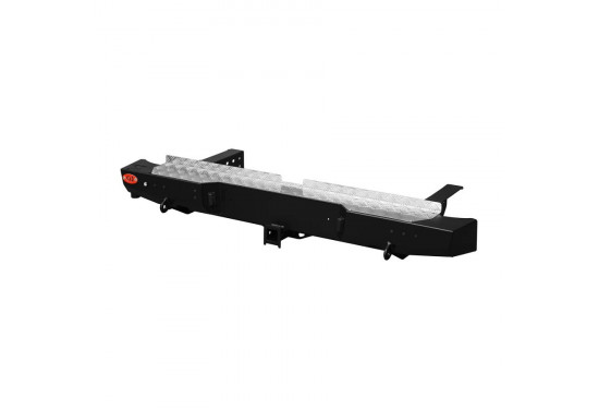 Бампер силовой задний OJ серии "ТРОФИ" для Mitsubishi L200 2015-2019 с квадратом под фаркоп