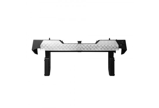 Бампер силовой задний OJ серии "ТРОФИ" для Mitsubishi L200 2015-2019 с квадратом под фаркоп