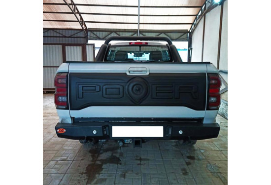 Бампер силовой задний OJ серии "ТУРИЗМ" для Great Wall Poer KingKong 2021+ с квадратом под фаркоп