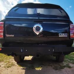 Бампер силовой задний OJ серии "ТУРИЗМ" для Great Wall Poer KingKong 2021+ с квадратом под фаркоп