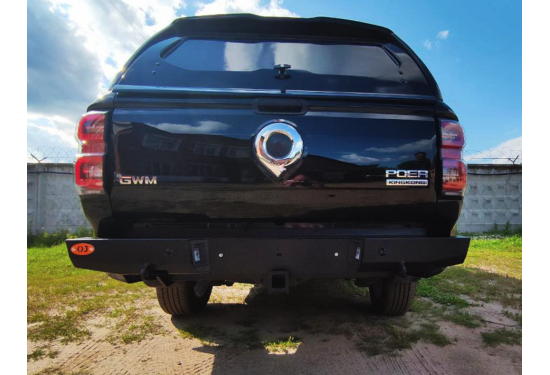 Бампер силовой задний OJ серии "ТУРИЗМ" для Great Wall Poer KingKong 2021+ с квадратом под фаркоп
