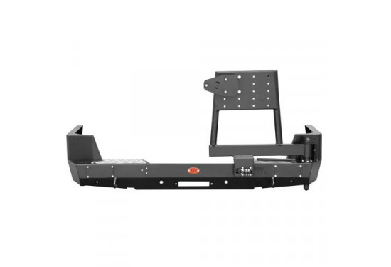 Бампер силовой задний OJ серии "ТРОФИ" для УАЗ Патриот с площадкой под лебедку и калиткой под запаску