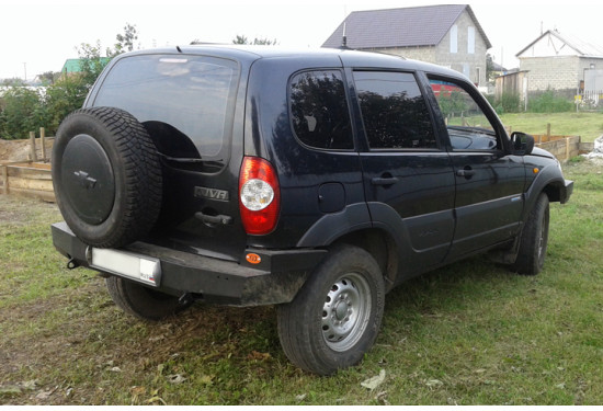 Бампер силовой задний OJ серии "ТУРИЗМ" для Chevrolet NIVA