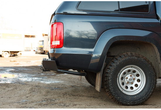 Бампер силовой задний OJ серии "ТРОФИ" для Volkswagen Amarok с квадратом под фаркоп