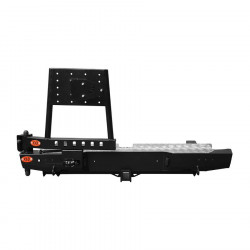 Бампер силовой задний OJ серии "ТРОФИ" для Mitsubishi L200 2015-2019 с калиткой под запаску и квадратом под фаркоп