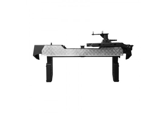 Бампер силовой задний OJ серии "ТРОФИ" для Mitsubishi L200 2015-2019 с калиткой под запаску и квадратом под фаркоп