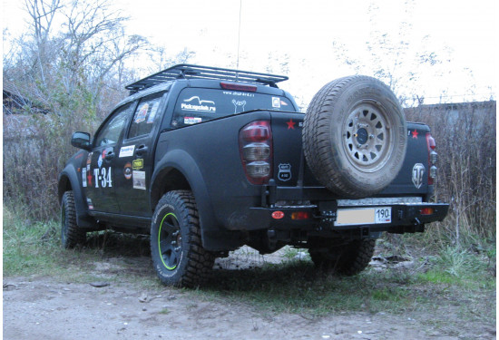 Бампер силовой задний OJ серии "ТРОФИ" для Great Wall Wingle 5 / Wingle 7 с квадратом под фаркоп
