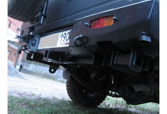 Бампер силовой задний OJ серии "ТРОФИ" для Great Wall Wingle 5 / Wingle 7 с квадратом под фаркоп