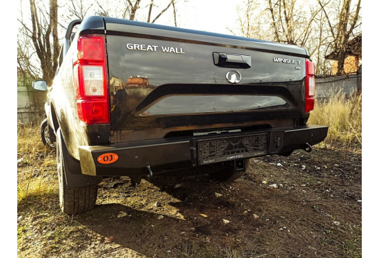 Бампер силовой задний OJ серии "ТУРИЗМ" для Great Wall Wingle 5 / Wingle 7 с квадратом под фаркоп