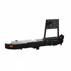 Бампер силовой задний OJ серии "ТРОФИ" для Nissan Navara D40 2010-2015 с калиткой под запаску и квадратом под фаркоп