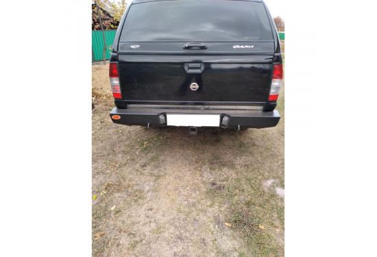 Бампер силовой задний OJ серии "ТУРИЗМ" для Nissan NP300 с квадратом под фаркоп