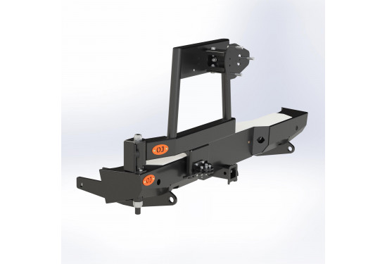 Бампер силовой задний OJ серии "ТРОФИ" для Sollers ST6 и JAC T6 с калиткой под запаску