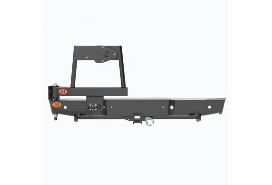 Бампер силовой задний OJ серии "ТРОФИ" для Sollers ST6 и JAC T6 с калиткой под запаску