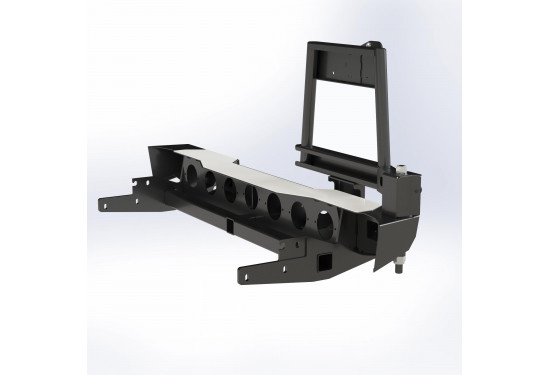 Бампер силовой задний OJ серии "ТРОФИ" для Sollers ST6 и JAC T6 с калиткой под запаску