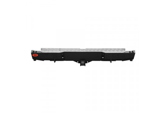 Бампер силовой задний OJ серии "ТРОФИ" для Nissan NP300 с квадратом под фаркоп