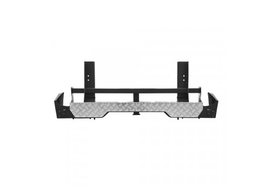 Бампер силовой задний OJ серии "ТРОФИ" для Nissan NP300 с квадратом под фаркоп