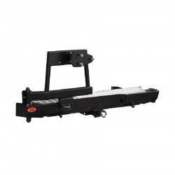 Бампер силовой задний OJ серии "ТРОФИ" для Nissan NP300 с калиткой под запаску и квадратом под фаркоп