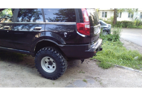 Бампер силовой задний OJ серии "ТРОФИ" для Great Wall Hover H3/H5 с квадратом под фаркоп