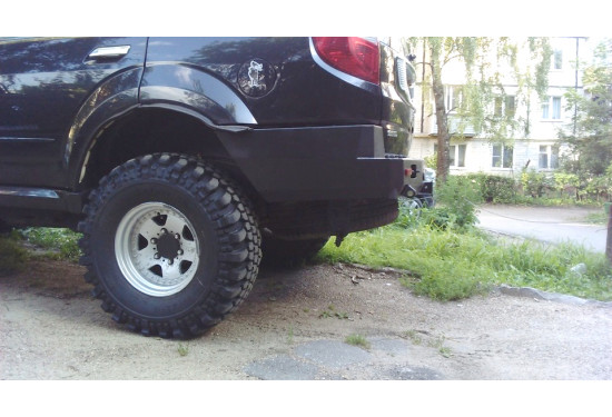 Бампер силовой задний OJ серии "ТРОФИ" для Great Wall Hover H3/H5 с квадратом под фаркоп