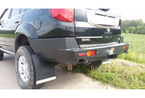 Бампер силовой задний OJ серии "ТРОФИ" для Great Wall Hover H3/H5 с квадратом под фаркоп