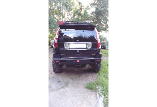 Бампер силовой задний OJ серии "ТРОФИ" для Great Wall Hover H3/H5 с квадратом под фаркоп