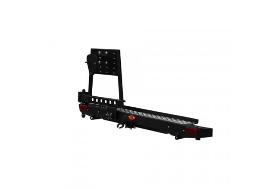 Бампер силовой задний OJ серии "ТРОФИ" для УАЗ Патриот Пикап с калиткой под запаску и квадратом под фаркоп