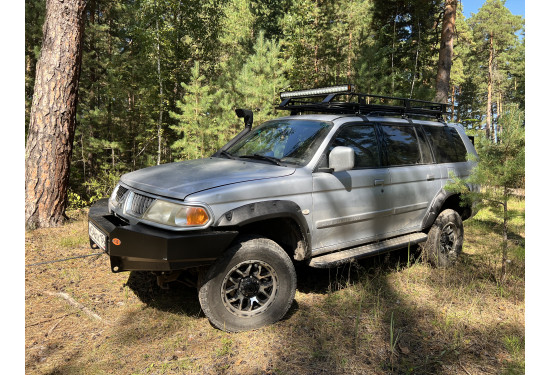 Бампер силовой передний OJ серии "ТУРИЗМ" для Mitsubishi Pajero Sport I 2004-2009